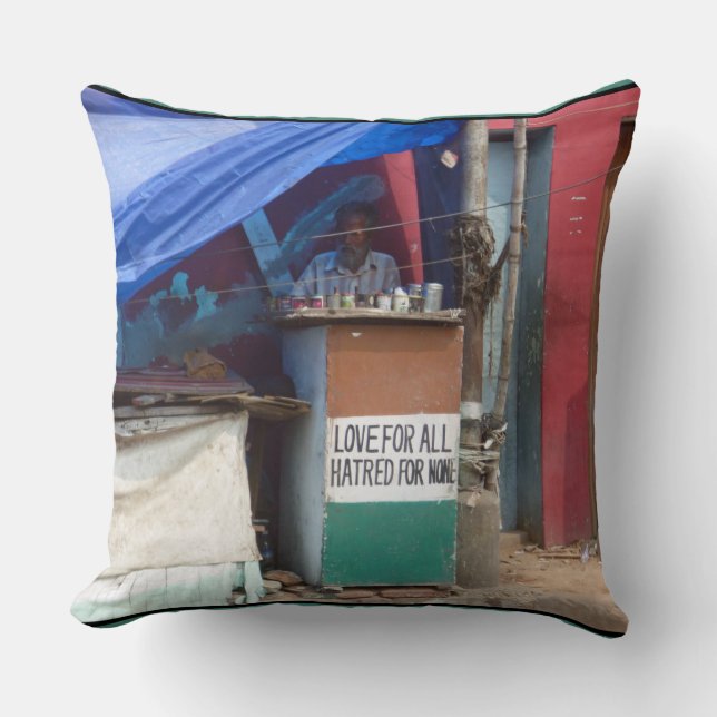 Love for all, Hatred for none, Chennai Cushion (Front)