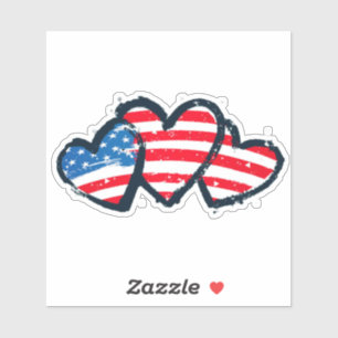 Love For America Vinyl Heart