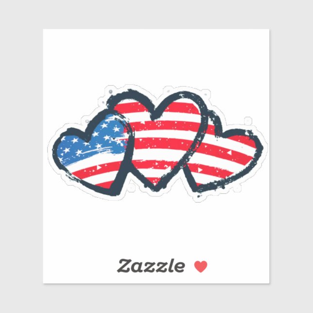 Love For America Vinyl Heart (Sheet)