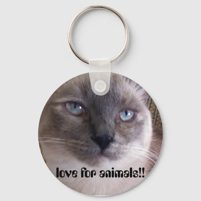 love for animals!! (key chain) key ring (Front)