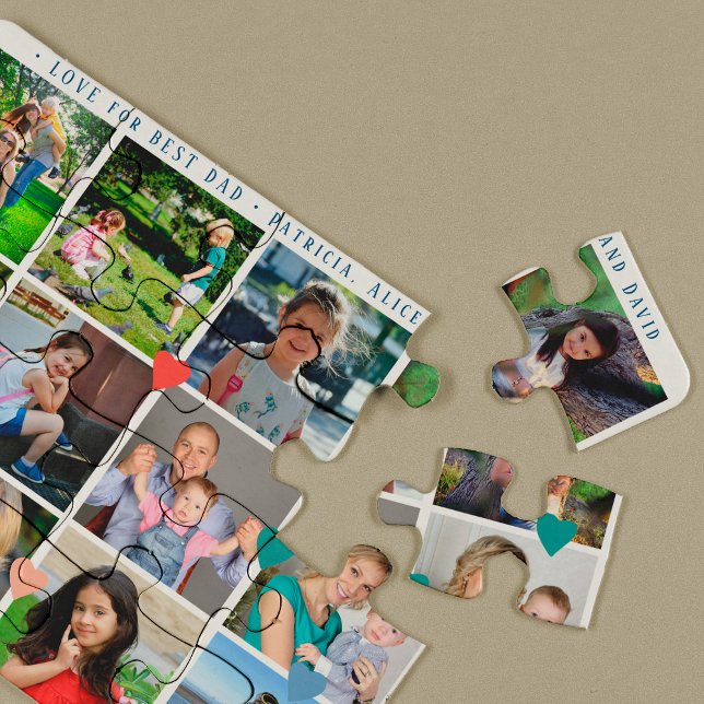 LOVE for BEST DAD 12 photo collage Father's Day Jigsaw Puzzle (Creator Uploaded)