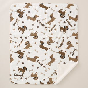 Love For Dachshund Sherpa Blanket