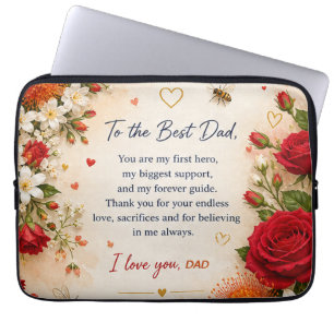 LOVE FOR DAD FROM DAUGHTERS LAPTOP SLEEVE