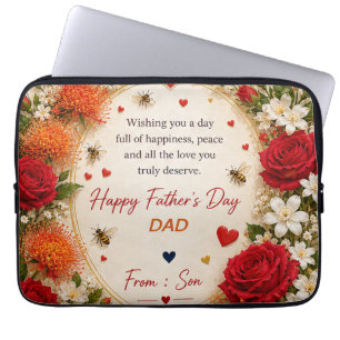 LOVE FOR DAD FROM DAUGHTERS LAPTOP SLEEVE