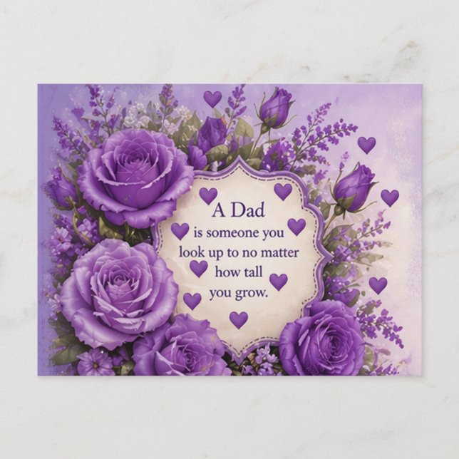 LOVE FOR DAD FROM DAUGHTERS POSTCARD (Front)