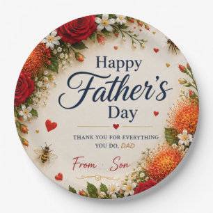 LOVE FOR DAD FROM SON PAPER PLATE