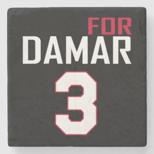 Love For Damar 3 Colour Stone Coaster