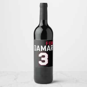 Love For Damar 3 Colour Wine Label