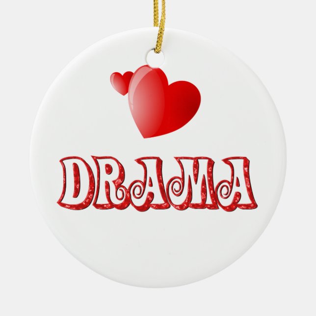 Love for Drama Ceramic Tree Decoration (Front)