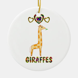 Love for Giraffes Ceramic Tree Decoration