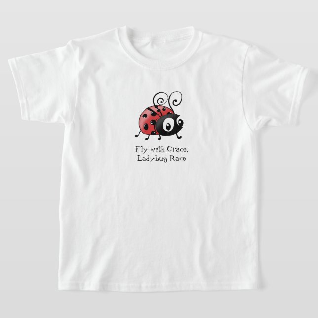 Love for Ladybugs Expressed in a Unique Design T-Shirt (Laydown)