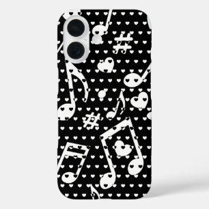 Love For Music Black And White Style iPhone 16 Case