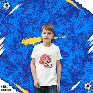 Love for soccer kawaii anime design T-Shirt