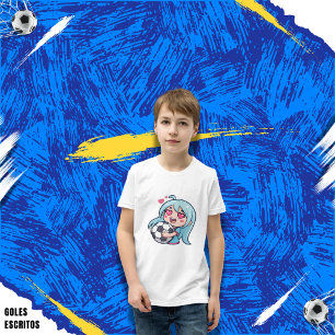 Love for soccer kawaii anime design T-Shirt