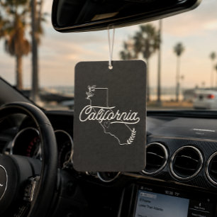 Love For The Golden State California Black & White Car Air Freshener