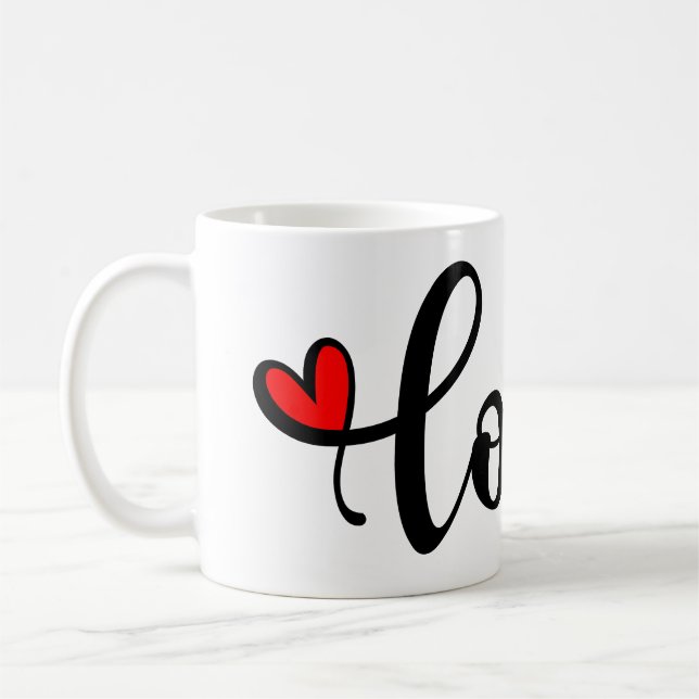 LOVE for Valentines Day Coffee Mug (Left)