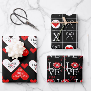 Love For Valentine's Day  Wrapping Paper Sheet