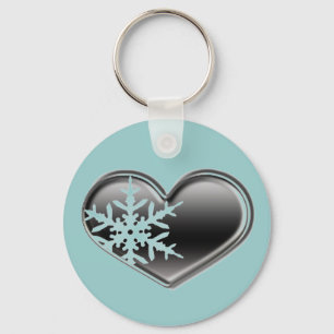 love for winter - snowmobiling key ring