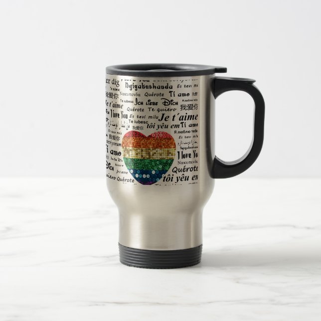 Love foreign languages travel mug (Right)