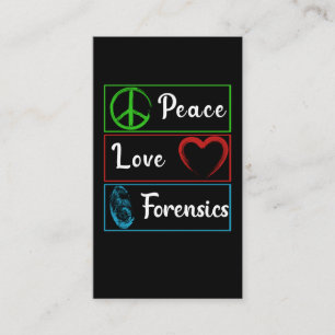 Love Forensic Science DNA Investigator Business Card