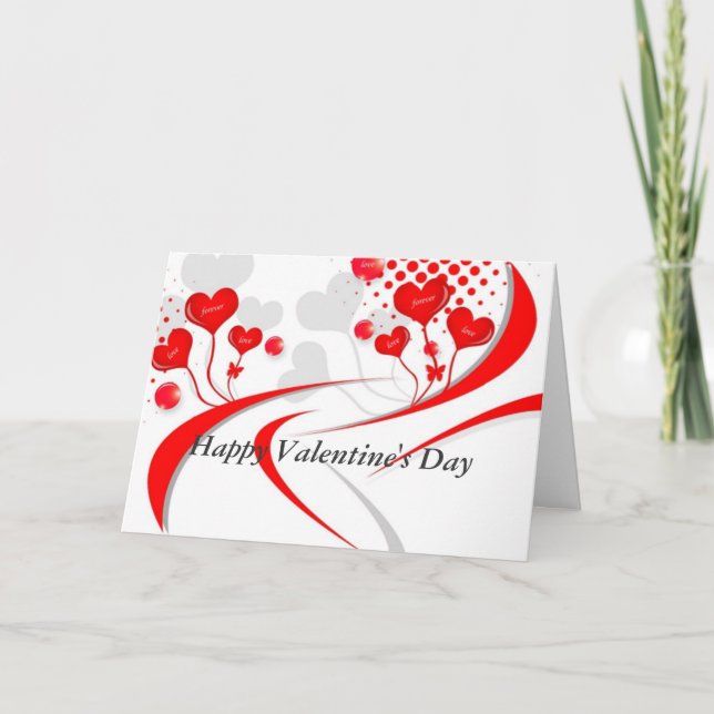 Love Forever Abstract Holiday Card (Front)