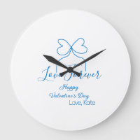 Love Forever blue bow happy Valentine's day name d