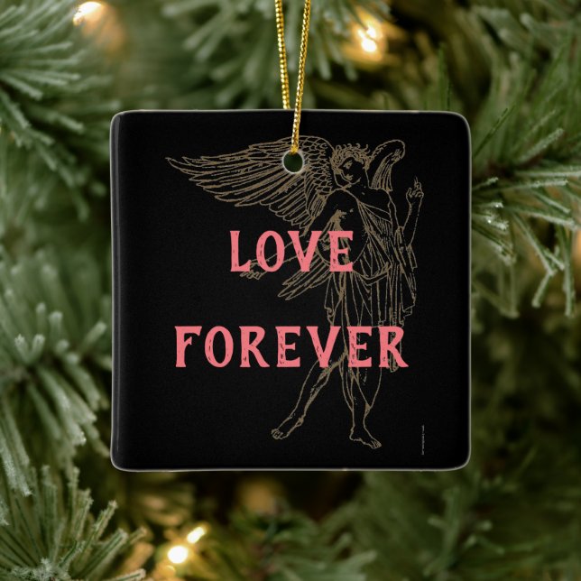 Love Forever Ceramic Ornament (Tree)