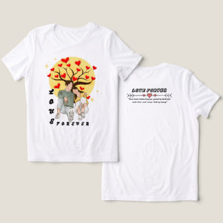Love Forever Couple T-Shirt | Romantic Heart Tree Tri-Blend Shirt
