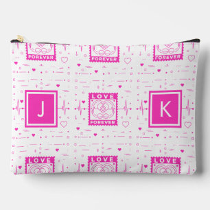 Love forever Customize it with your initials Accessory Pouch