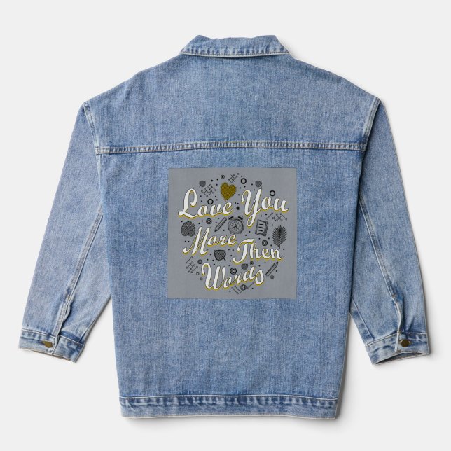 love forever, denim jacket (Back)