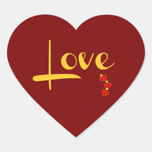 Love forever heart sticker