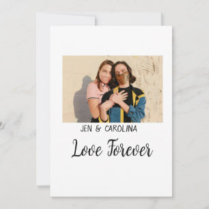 Love Forever LGbtq couple pride add photo name sim Invitation