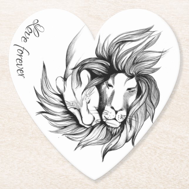 Love forever paper coaster (Front)