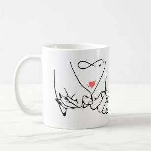 Love forever – pinky promise line art coffee mug