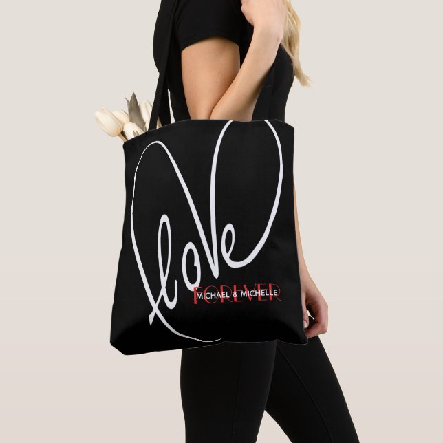 Love Forever Valentine's Day Tote Bag (Close Up)