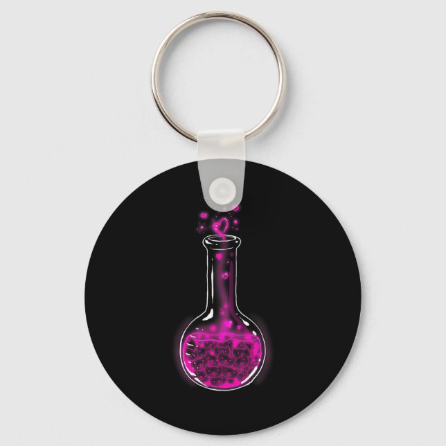 Love Formula Cats Lovers Cat Lab Lady Valentines  Key Ring (Front)