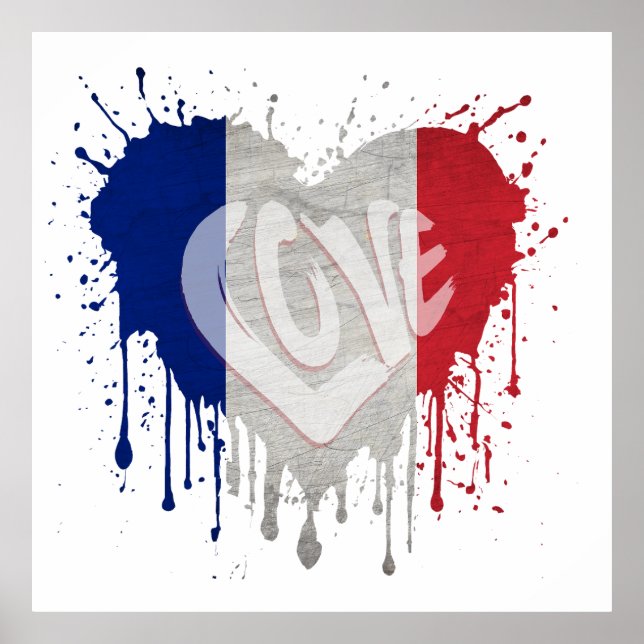 Love France Flag Poster (Front)