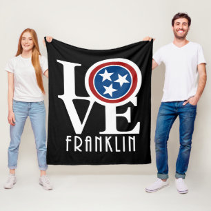 LOVE Franklin Tennessee Fleece Blanket