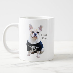  Love French Bulldog Frenchie Mom Dad Dog Puppy Pe Large Coffee Mug