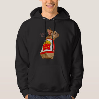 Love French Bulldog  Frenchie Mum Dad Dog Puppy Pe Hoodie