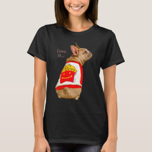 Love French Bulldog Frenchie Mum Dad Dog Puppy Pe T-Shirt