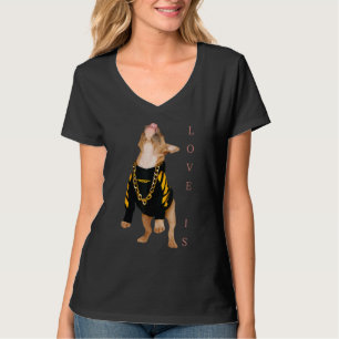 Love French Bulldog Frenchie Mum Dad Dog Puppy Pe T-Shirt
