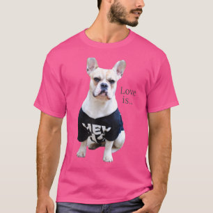 Love French Bulldog  Frenchie Mum Dad Dog Puppy Pe T-Shirt
