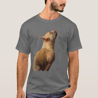 Love French Bulldog Frenchie Mum Dad Dog Puppy Pet T-Shirt