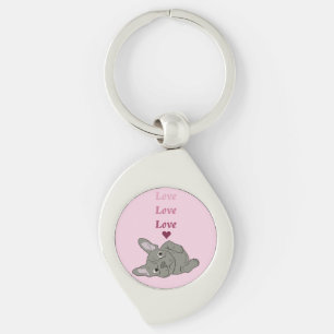 Love French Bulldog Key Ring