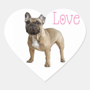 Love French Bulldog Puppy Dog Sticker / Seal