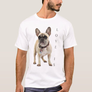 Love French Bulldog Tan Frenchie Mum Dad Dog Puppy T-Shirt