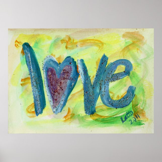Love Fresh Spring Painting Art Poster Print (Front)