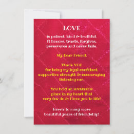 Love & Friendship Flat Greeting Card