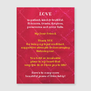 Love & Friendship Magnetic Greeting Card
